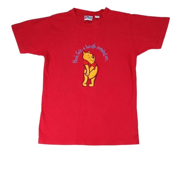 Winnie-the-Pooh Tops - Pooh Felt a Laugh Coming On Red Graphic T Shirt Size‎ S